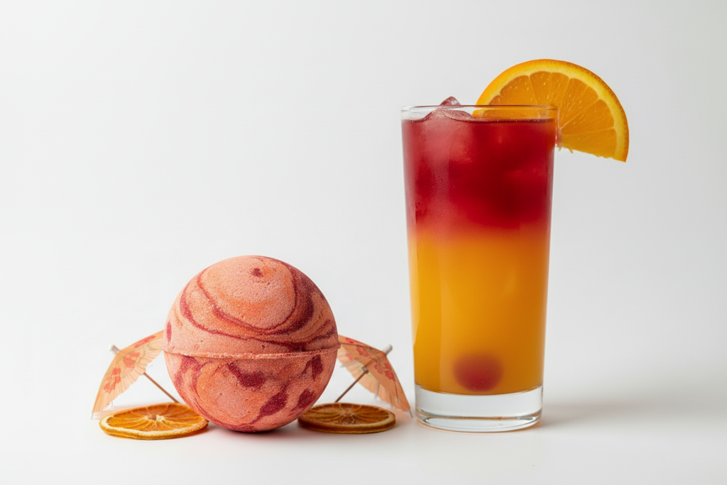 add a cocktail sex on the beach next to it and make the bomb smaller